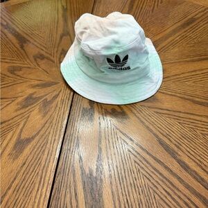 Adidas Green and White Tue Due Bucket Hat